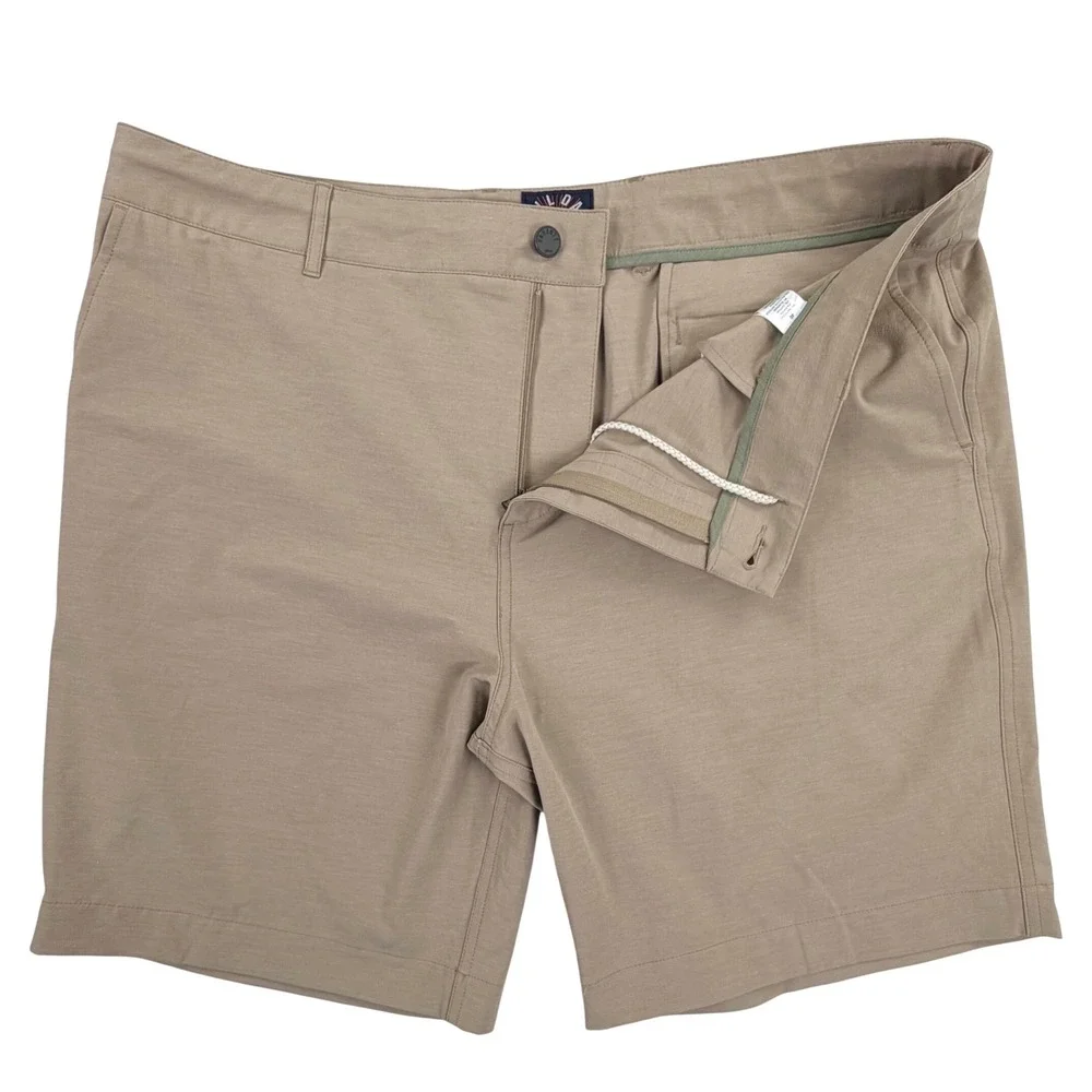 Faherty All Day Shorts Men 40 Khaki Tan Performance Stretch Quick Dry Chino